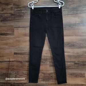 American Eagle Jeans 4 R Jegging Mid Rise Next Level Stretch Black Wash Denim